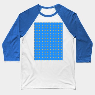 Dodger Blue and Orange Pattern Baseball T-Shirt